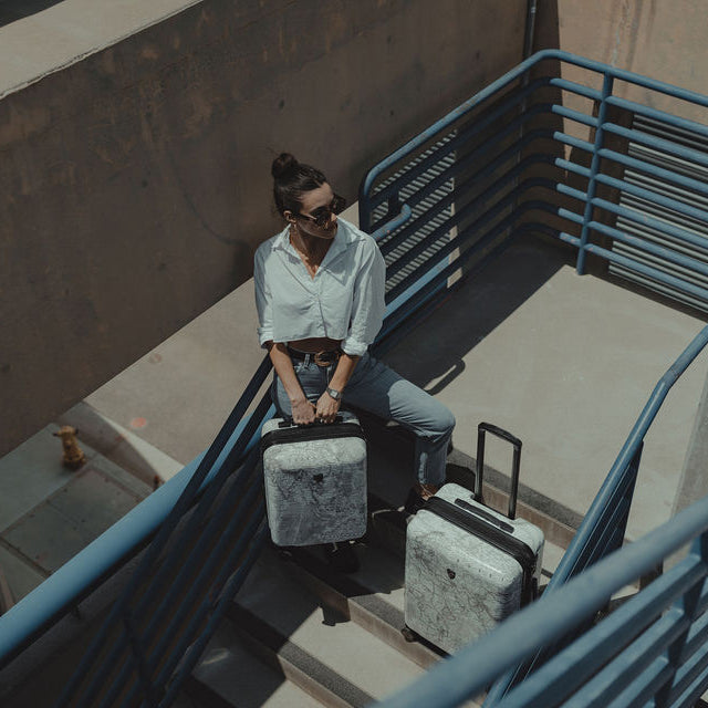 Journey 3G Fashion Spinner™ 21 Inch Carry-on Luggage - Blue Map