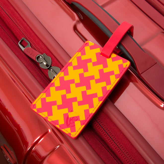 Basketweave Luggage Tag