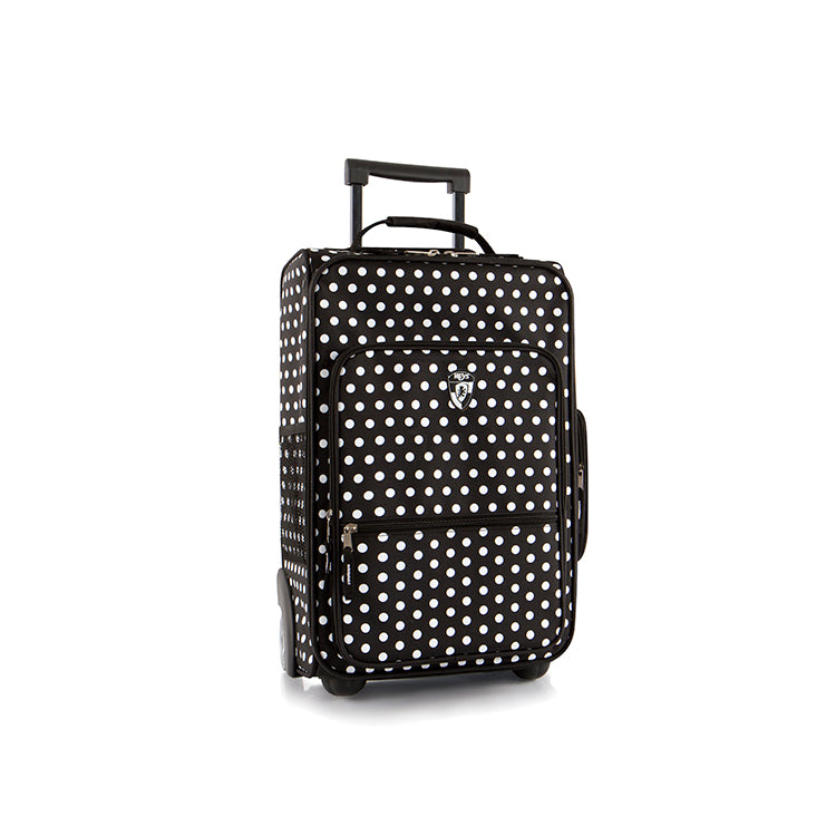 Kids Softside Luggage - Black/White Dots