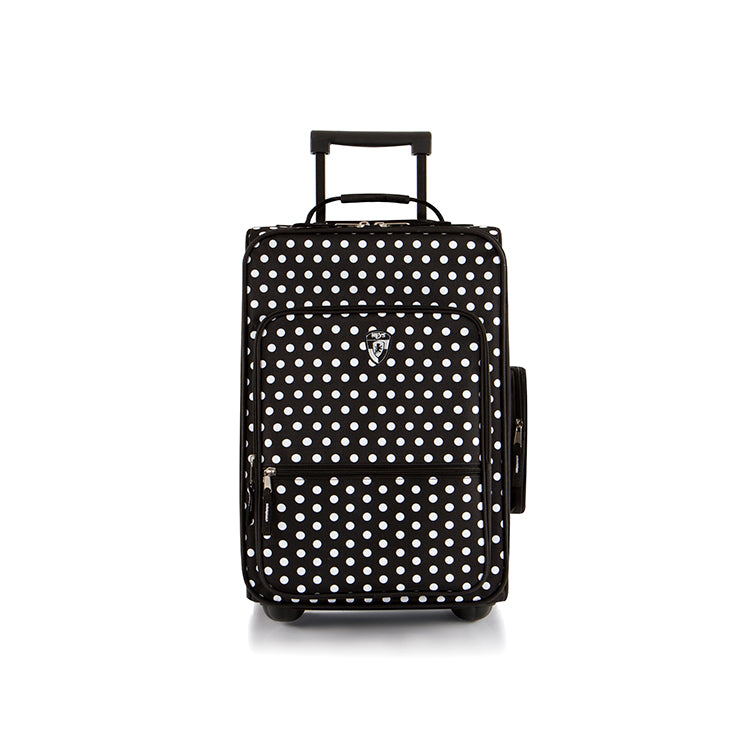 Kids Softside Luggage - Black/White Dots