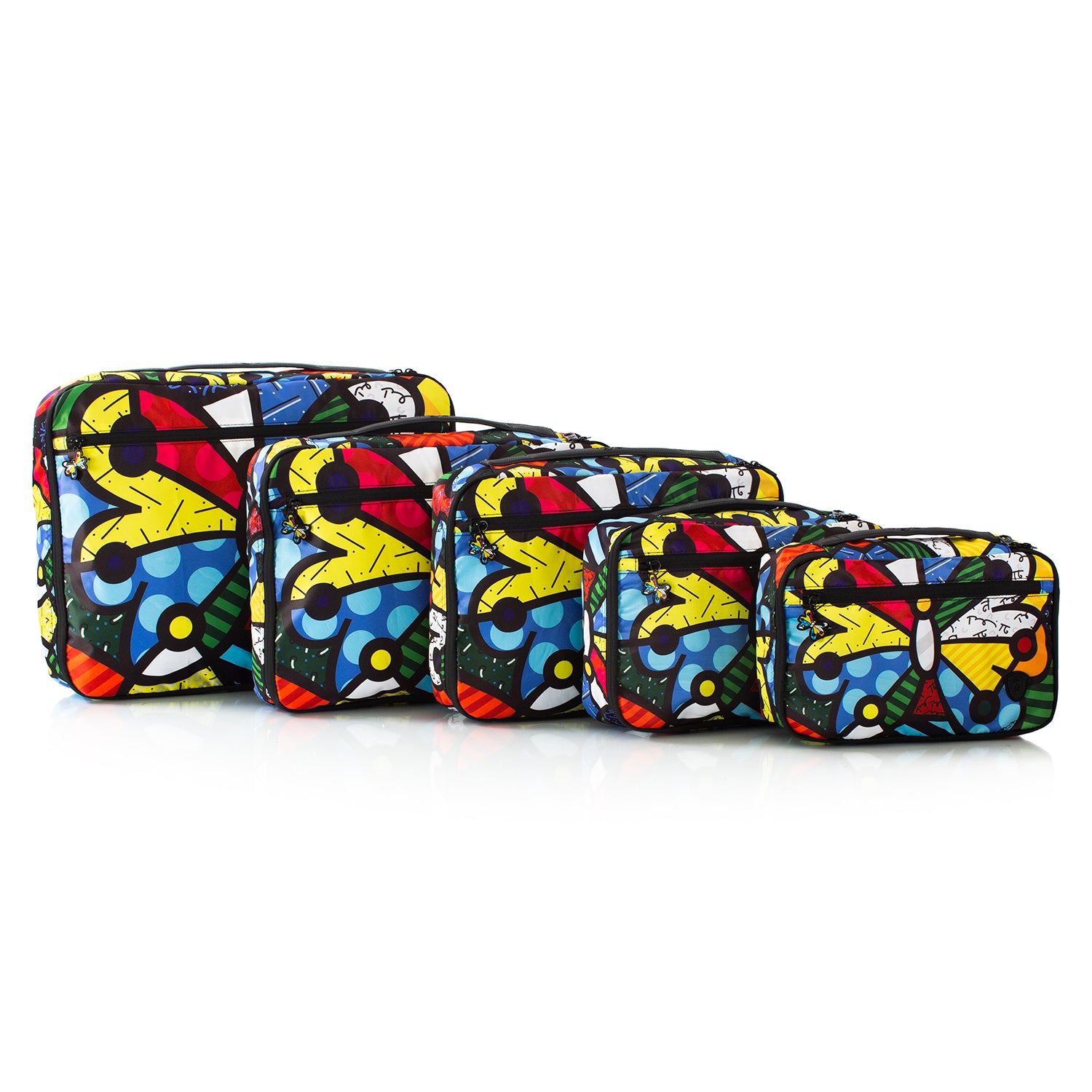 Britto Butterfly Packing Cubes 5pc Set