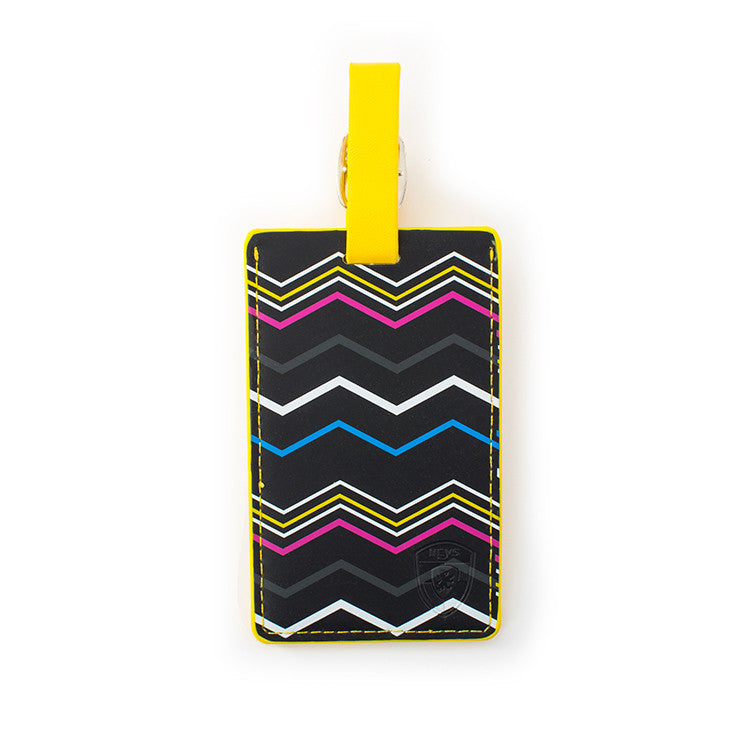 CMYK Zig-Zag Luggage Tag