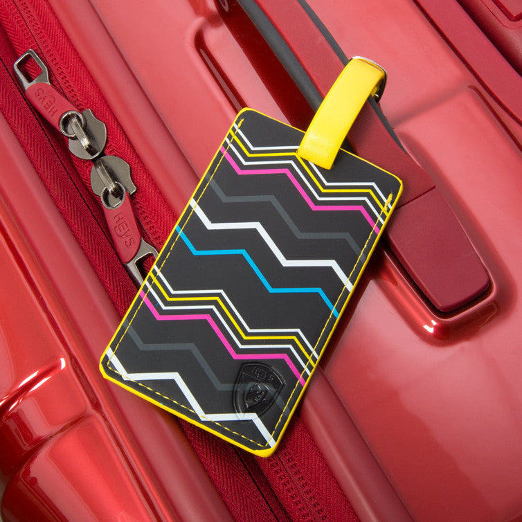 CMYK Zig-Zag Luggage Tag