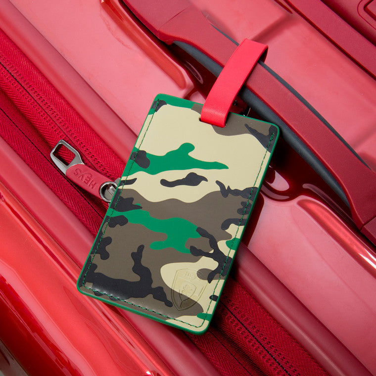 Étiquette de bagage camouflage
