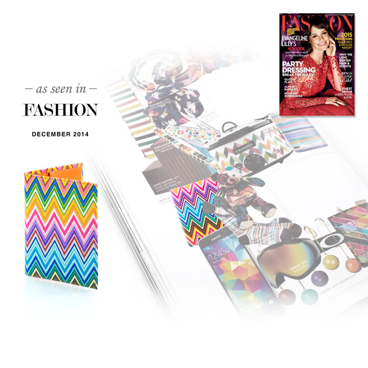 Reisepasshülle mit Fischgrätenmuster