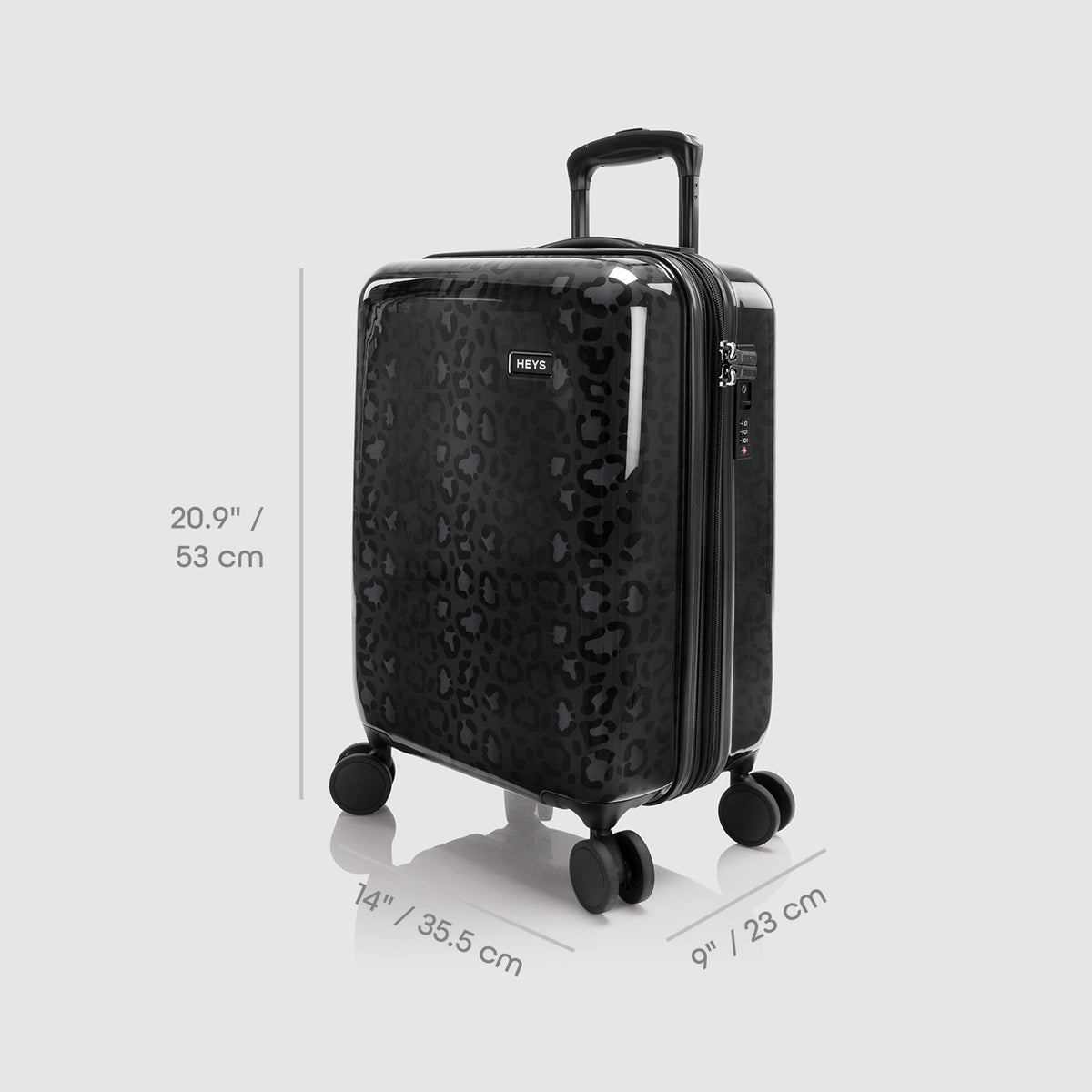Valise Cabine 21 Pouces Elite Fashion Spinner® - Léopard Noir