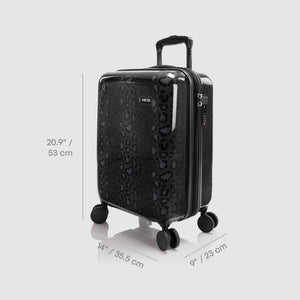 Valise Cabine 21 Pouces Elite Fashion Spinner® - Léopard Noir