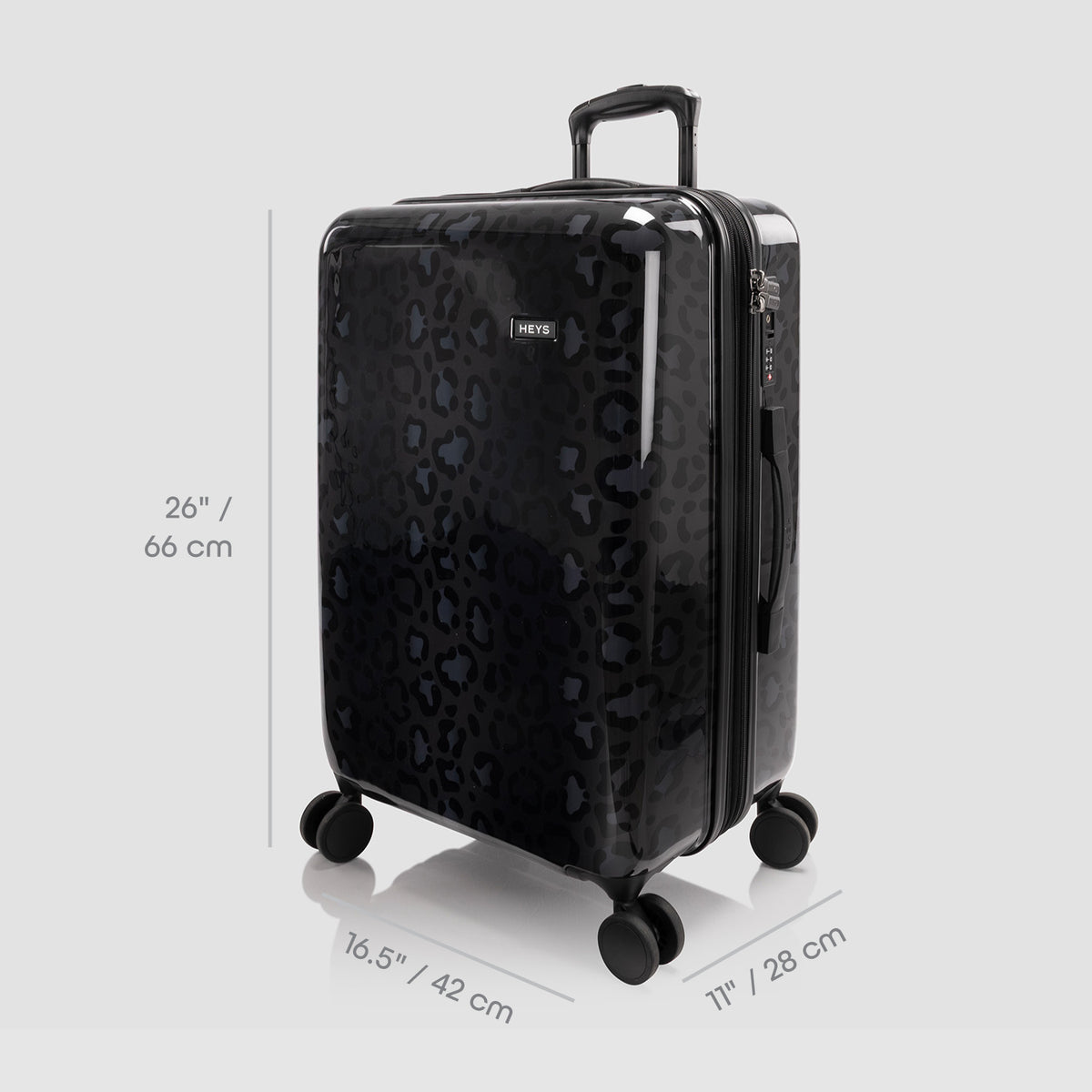 Elite Fashion Spinner® - Black Leopard 26 Inch Luggage
