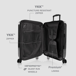 Elite Fashion Spinner® - Black Leopard 3 Piece Luggage Set