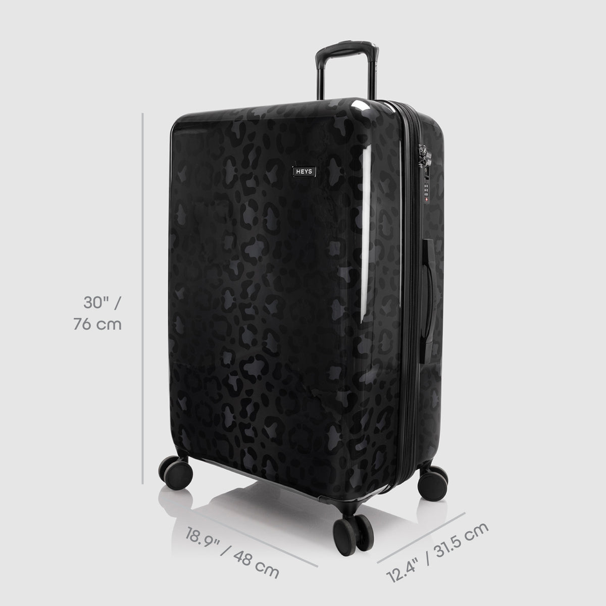 Elite Fashion Spinner® - Black Leopard 30 Inch Luggage