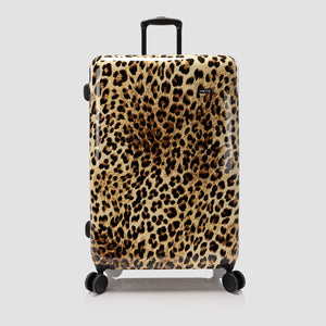 Elite Fashion Spinner® - Valise léopard marron 76 cm