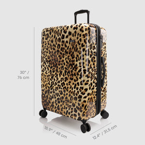 Elite Fashion Spinner® - Valise léopard marron 76 cm