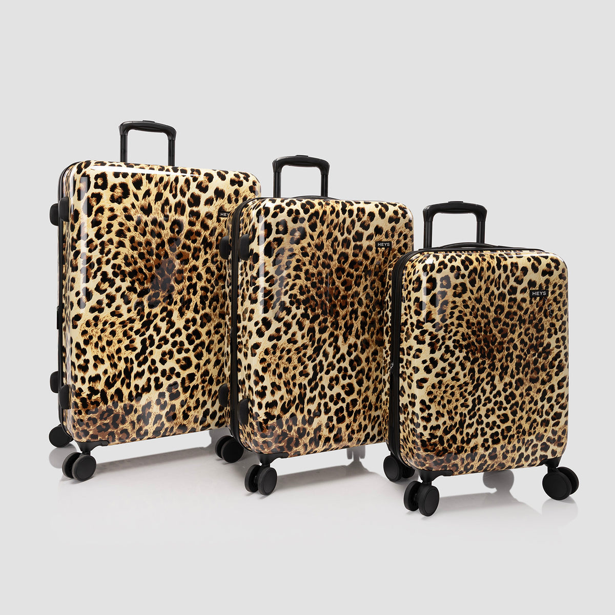 Elite Fashion Spinner® - Brown Leopard 3 Piece Luggage Set