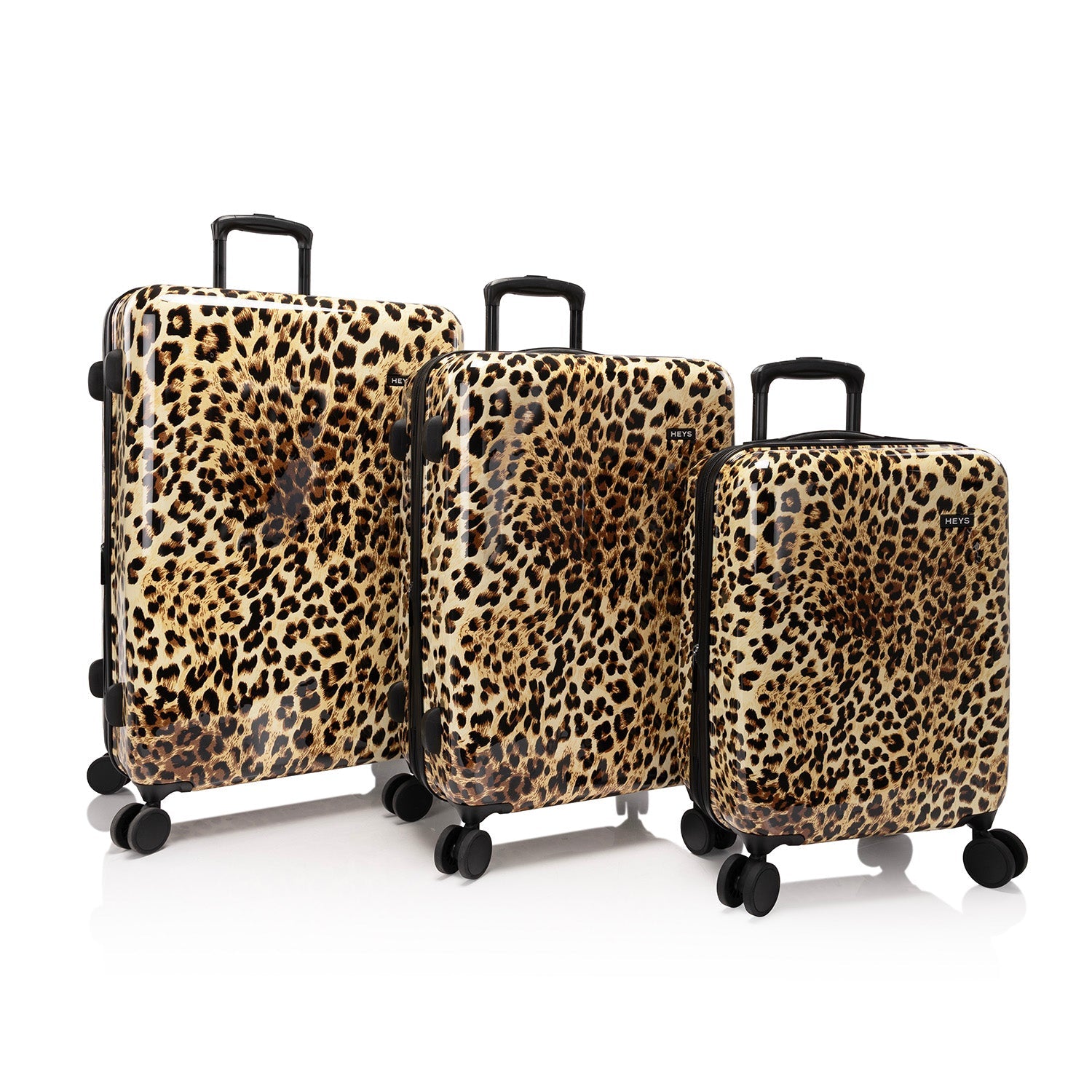 Elite Fashion Spinner® - Brown Leopard 3 Piece Luggage Set