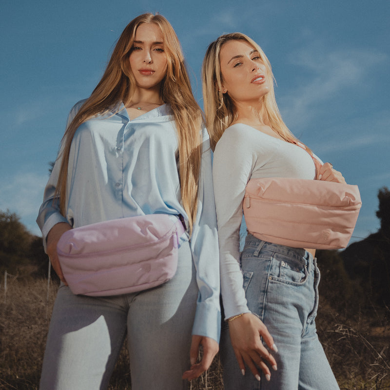 Heys Puffer Mini Waist Bag Rose – lifestyle