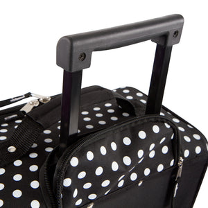 Valise souple pour enfants - Noir/pois blancs 